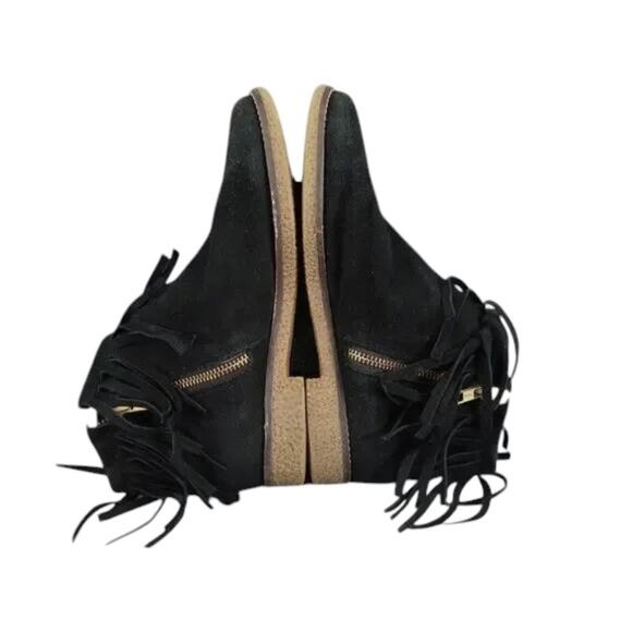Steve Madden Shoes Womens 7 Booties Fringe Casual Fashion Leather Ankle Boot Zip - Picture 7 of 13